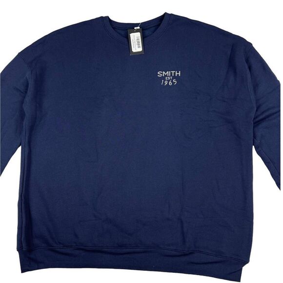New Smith Men Blue Sweatshirt Pullover US XXL Sixty Five Crew Canvas MSRP $89 - Picture 3 of 9